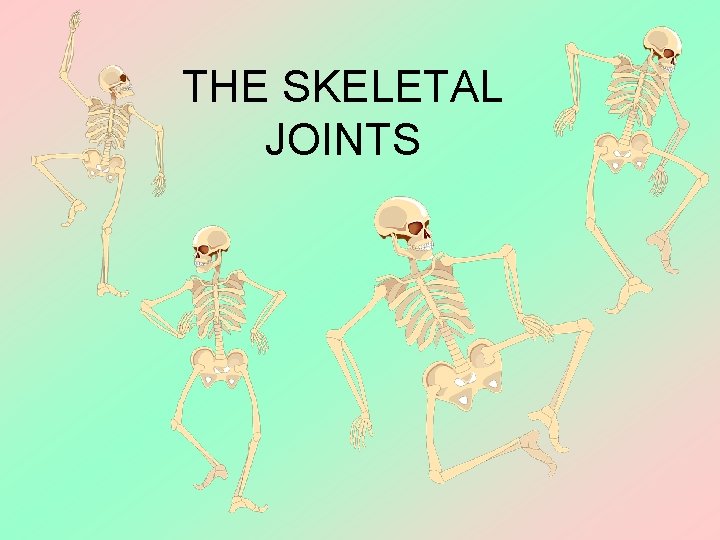 THE SKELETAL JOINTS 