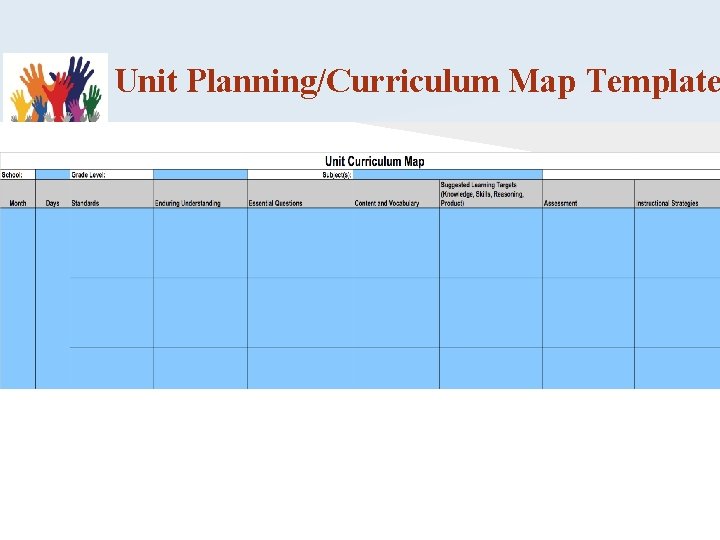 Unit Planning/Curriculum Map Template 