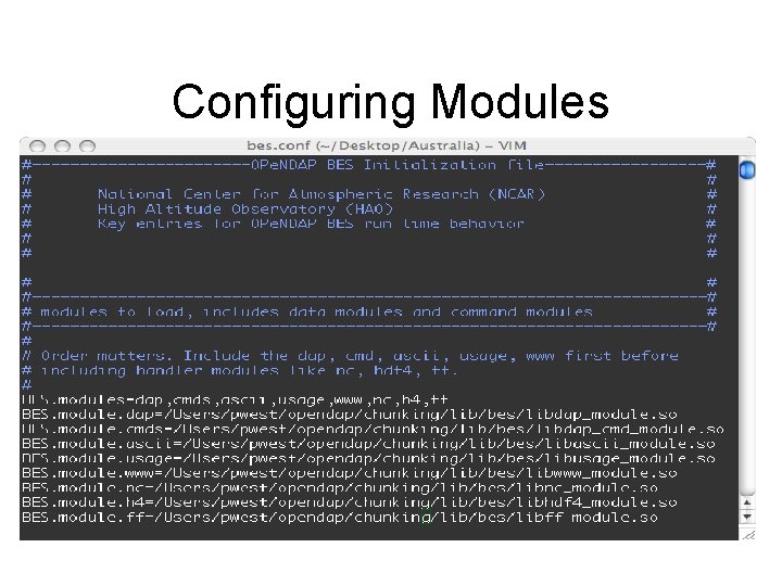 Configuring Modules 