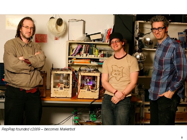 Rep. Rap founded c 2009 – becomes Makerbot 8 