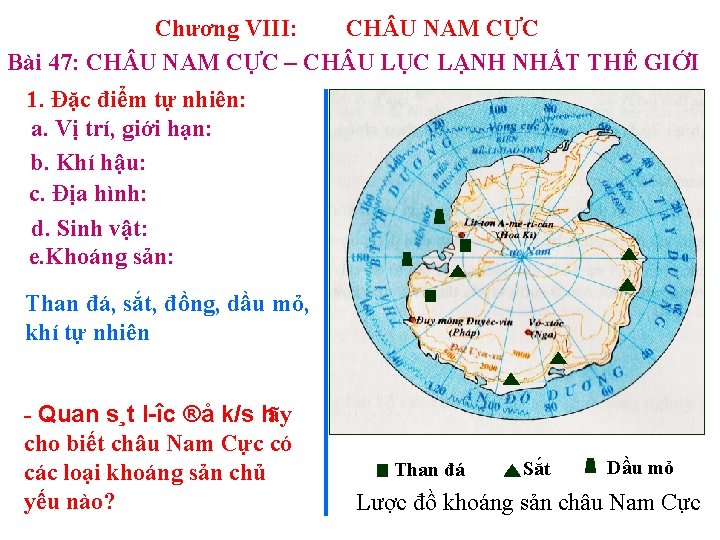 Chương VIII: CH U NAM CỰC Bài 47: CH U NAM CỰC – CH