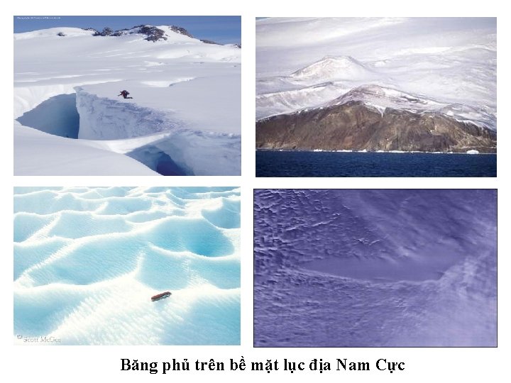 Băng phủ trên bề mặt lục địa Nam Cực 