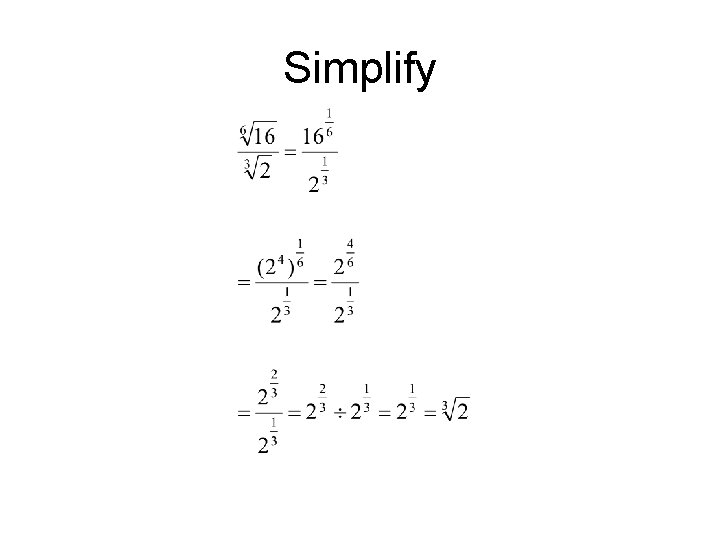 Simplify 