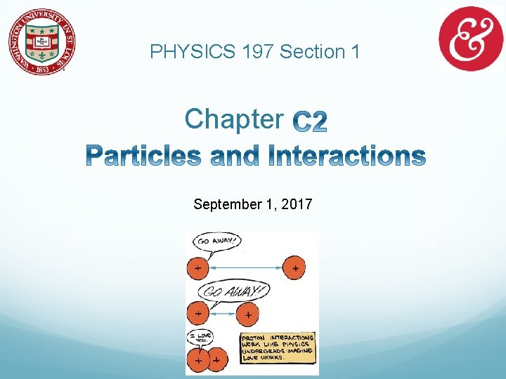 PHYSICS 197 Section 1 Chapter September 1, 2017 