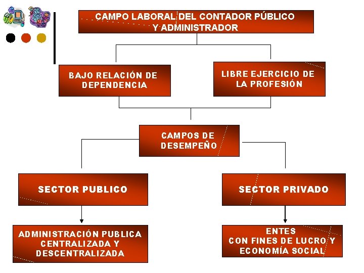 CAMPO LABORAL DEL CONTADOR PÚBLICO Y ADMINISTRADOR LIBRE EJERCICIO DE LA PROFESIÓN BAJO RELACIÓN