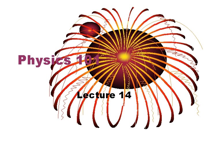 Physics 101 Lecture 14 