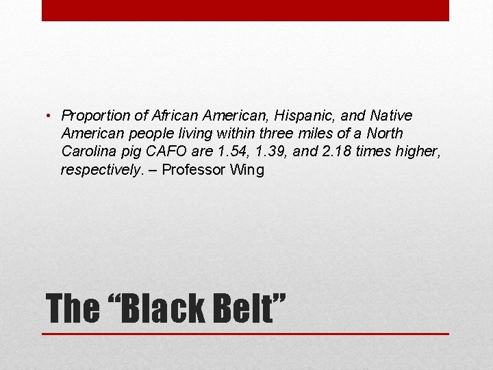  • Proportion of African American, Hispanic, and Native American people living within three