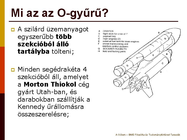 Mi az az O-gyűrű? p A szilárd üzemanyagot egyszerűbb több szekcióból álló tartályba tölteni;