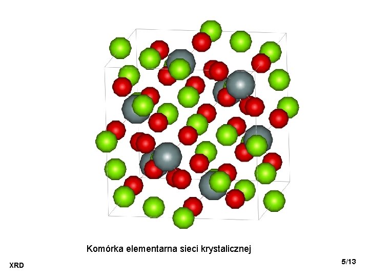 Komórka elementarna sieci krystalicznej XRD 5/13 