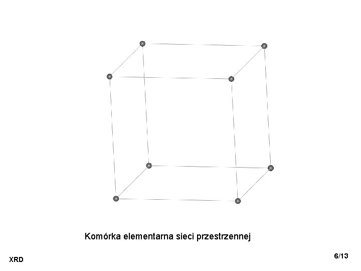 Komórka elementarna sieci przestrzennej XRD 6/13 