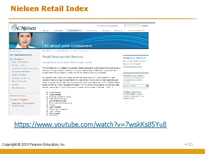 Nielsen Retail Index https: //www. youtube. com/watch? v=7 wsk. Ks 85 Yu 8 Copyright