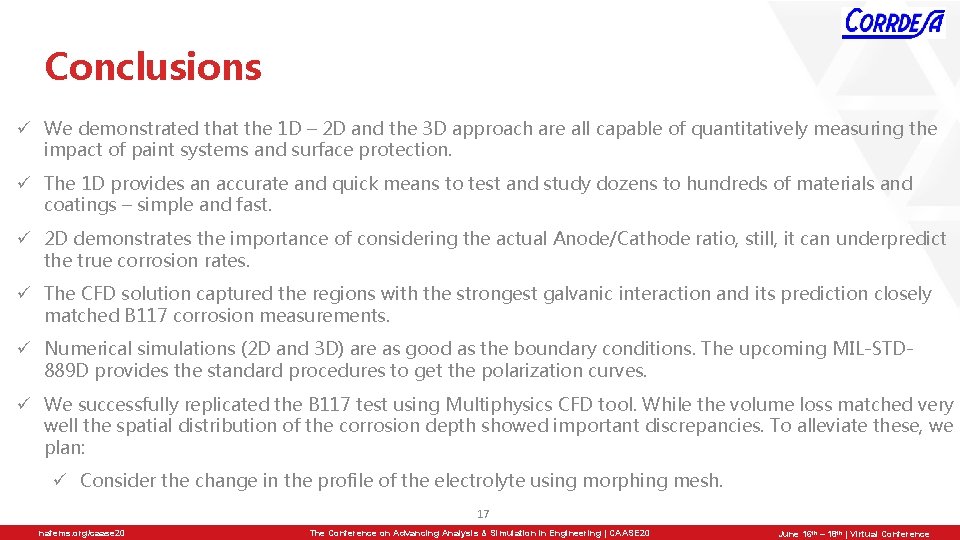 Conclusions ü We demonstrated that the 1 D – 2 D and the 3