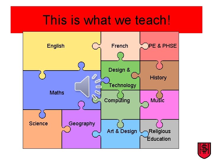 This is what we teach! English French PE & PHSE Design & History Technology