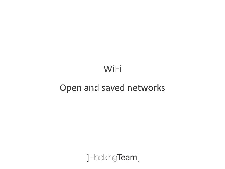 Wi. Fi Open and saved networks 