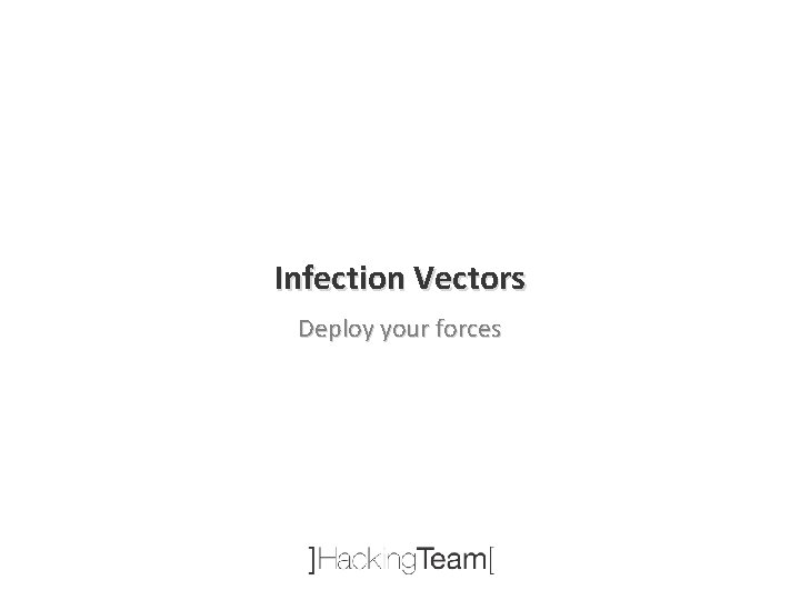 Infection Vectors Deploy your forces 