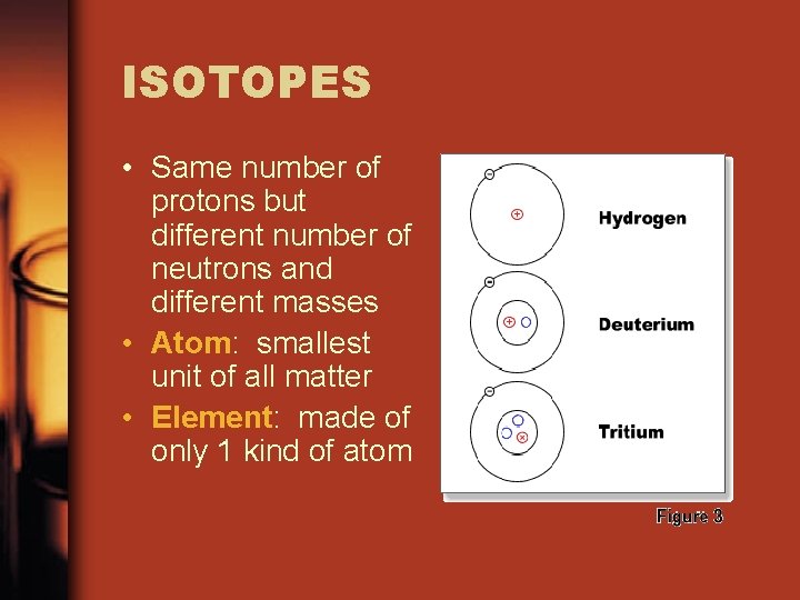 ISOTOPES • Same number of protons but different number of neutrons and different masses