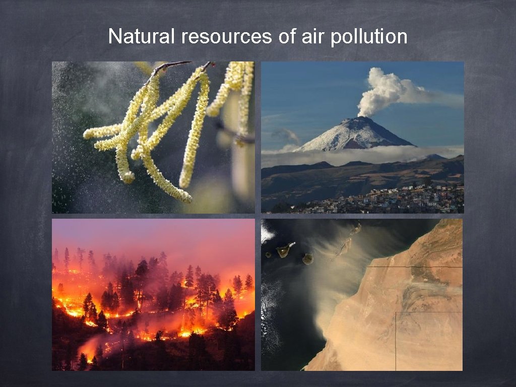 Natural resources of air pollution 