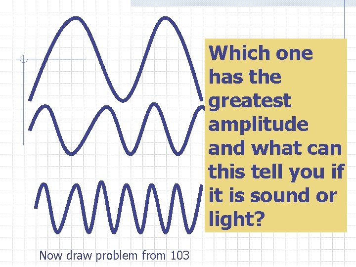 Which one has the greatest amplitude and what can this tell you if it