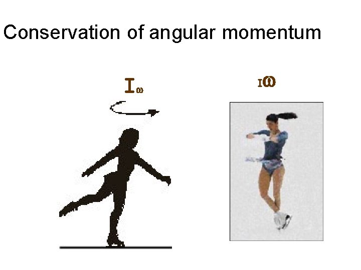 Conservation of angular momentum Iw I w 