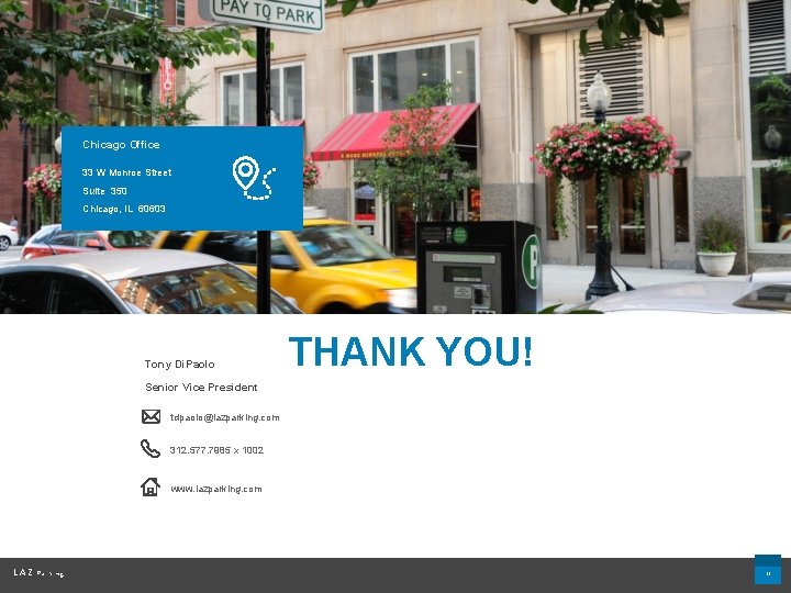 Chicago Office 33 W Monroe Street Suite 350 Chicago, IL 60603 Tony Di. Paolo
