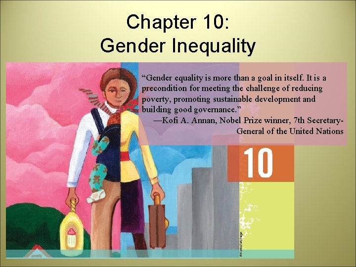 Chapter 10: Gender Inequality “Gender equality is more than a goal in itself. It