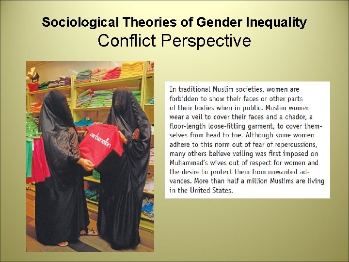 Sociological Theories of Gender Inequality Conflict Perspective 