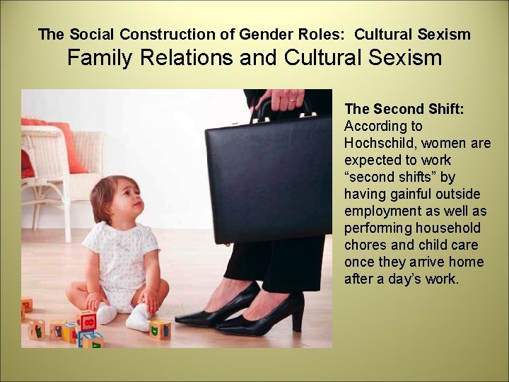 The Social Construction of Gender Roles: Cultural Sexism Family Relations and Cultural Sexism The