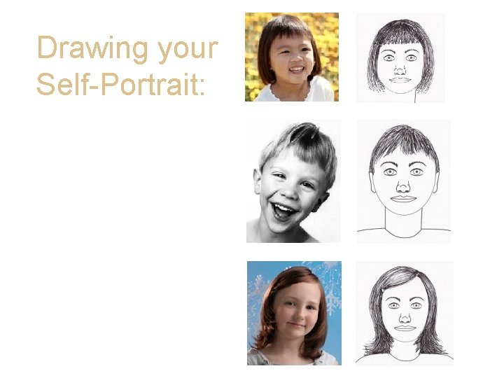Drawing your Self-Portrait: • Hair • Look at hair in your mirror. • Is Drawing your Self-Portrait: • Hair • Look at hair in your mirror. • Is