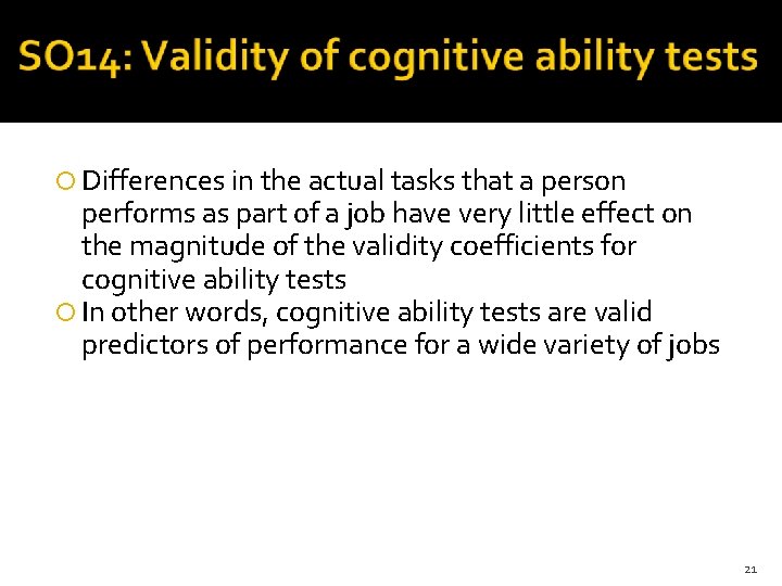  Differences in the actual tasks that a person performs as part of a