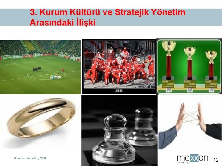 3. Kurum Kültürü ve Stratejik Yönetim Arasındaki İlişki © mexxon Consulting 2008 12 12