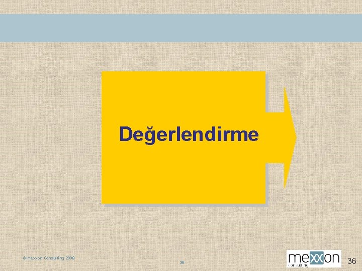 Değerlendirme © mexxon Consulting 2008 36 36 