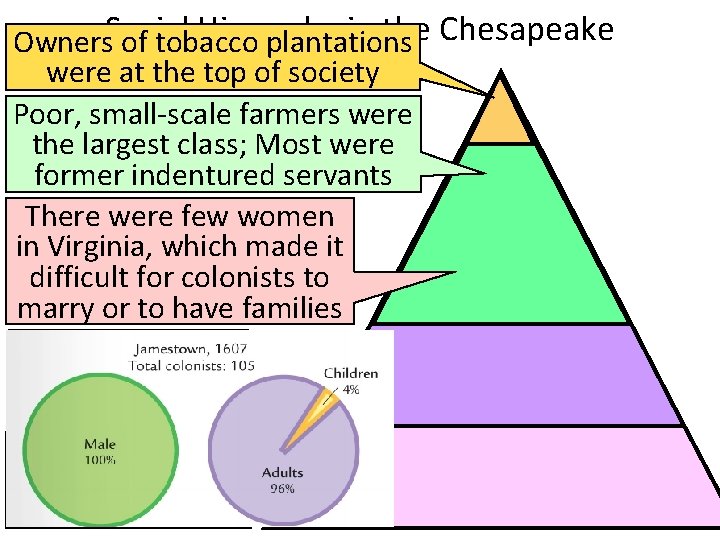 Hierarchy in the Chesapeake Owners. Social of tobacco plantations were at the top of
