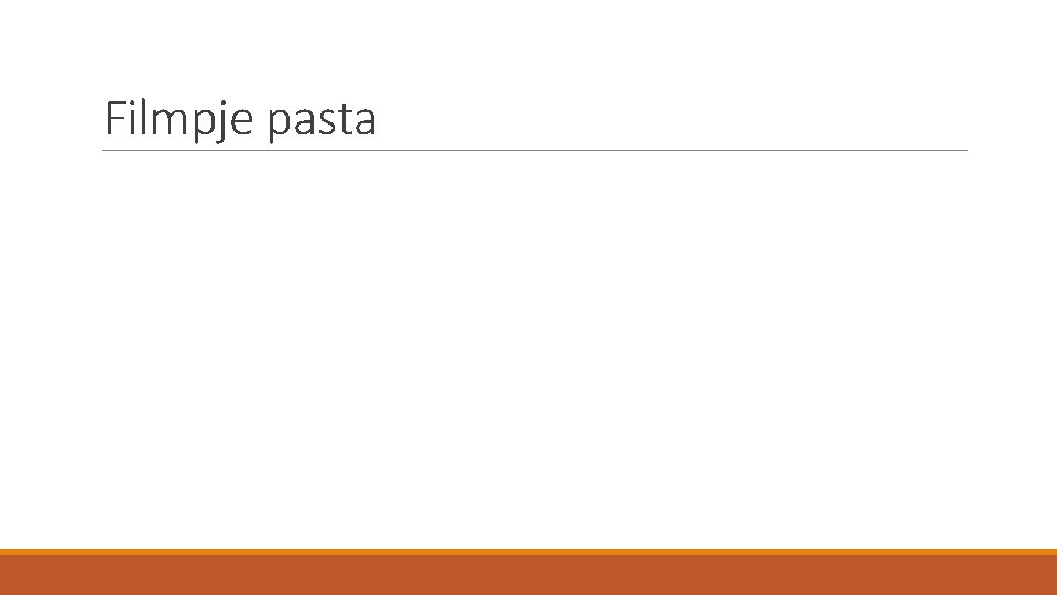 Filmpje pasta 