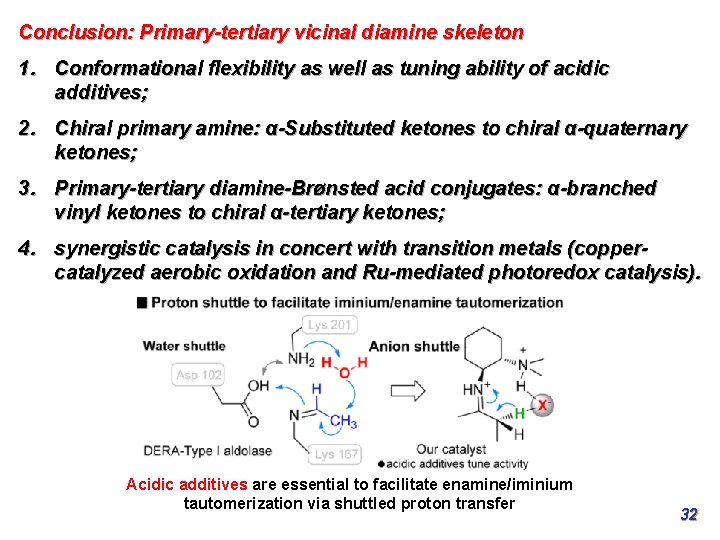 Conclusion: Primary-tertiary vicinal diamine skeleton 1. Conformational flexibility as well as tuning ability of