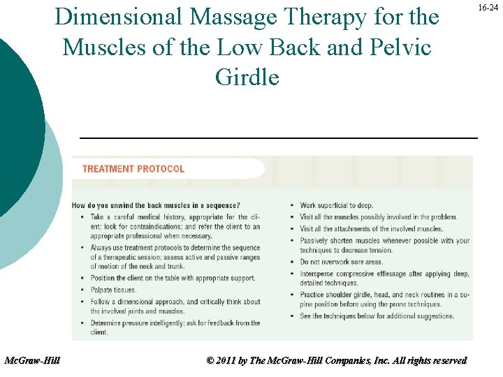 Dimensional Massage Therapy for the Muscles of the Low Back and Pelvic Girdle Mc.