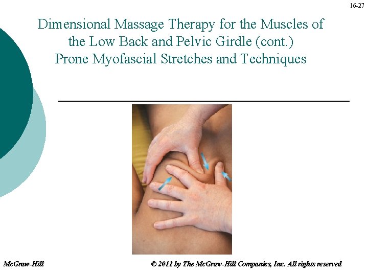 16 -27 Dimensional Massage Therapy for the Muscles of the Low Back and Pelvic