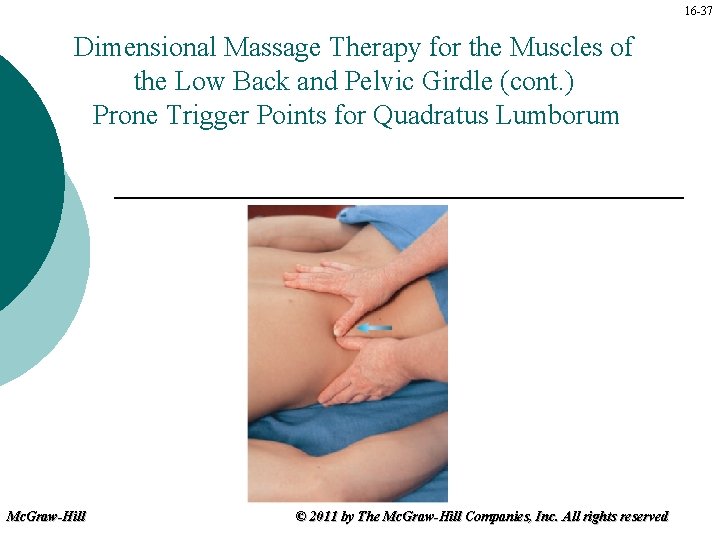 16 -37 Dimensional Massage Therapy for the Muscles of the Low Back and Pelvic