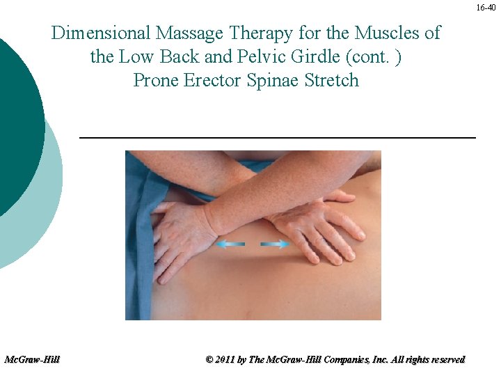 16 -40 Dimensional Massage Therapy for the Muscles of the Low Back and Pelvic