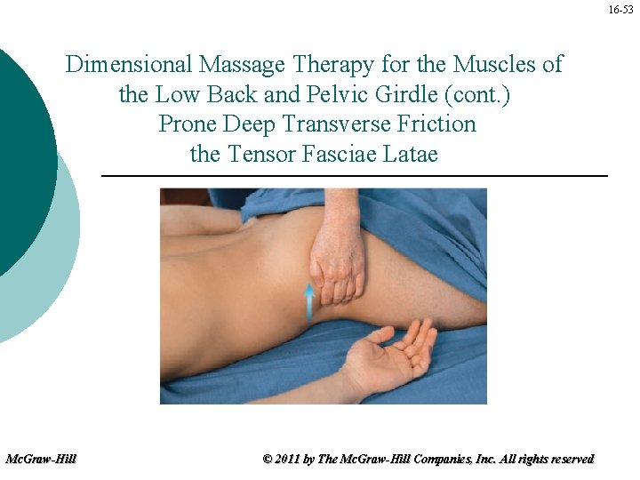 16 -53 Dimensional Massage Therapy for the Muscles of the Low Back and Pelvic