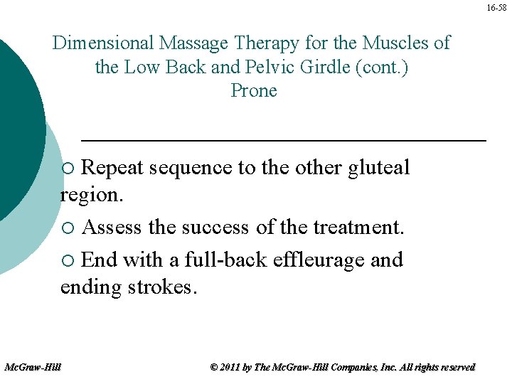 16 -58 Dimensional Massage Therapy for the Muscles of the Low Back and Pelvic