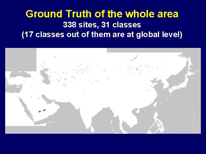 Ground Truth of the whole area 338 sites, 31 classes (17 classes out of