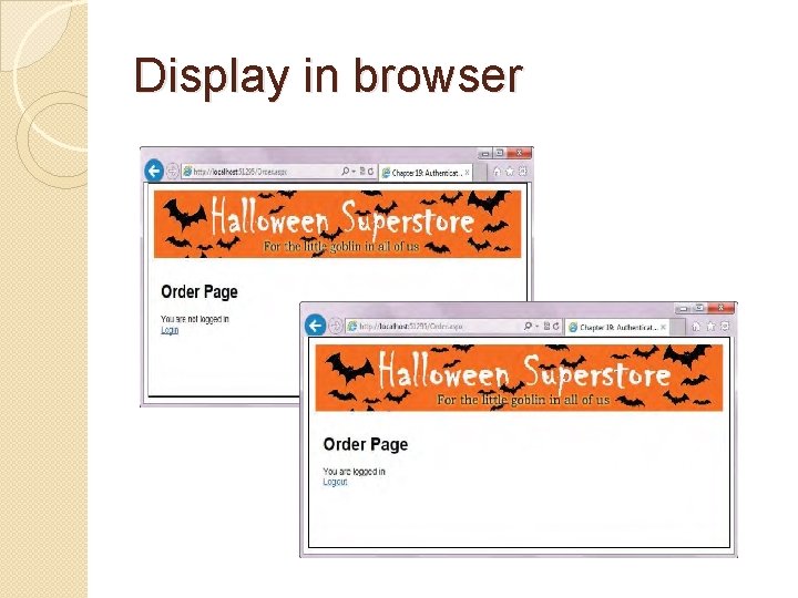 Display in browser 