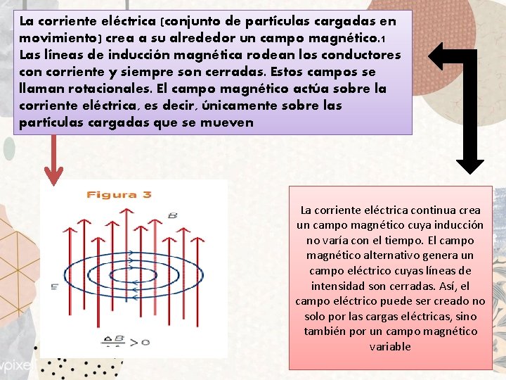 La corriente eléctrica (conjunto de partículas cargadas en movimiento) crea a su alrededor un