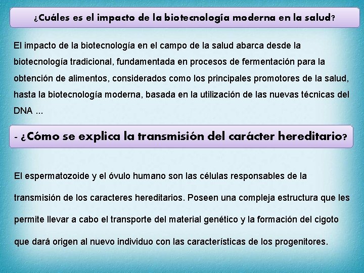 ¿Cuáles es el impacto de la biotecnología moderna en la salud? El impacto de