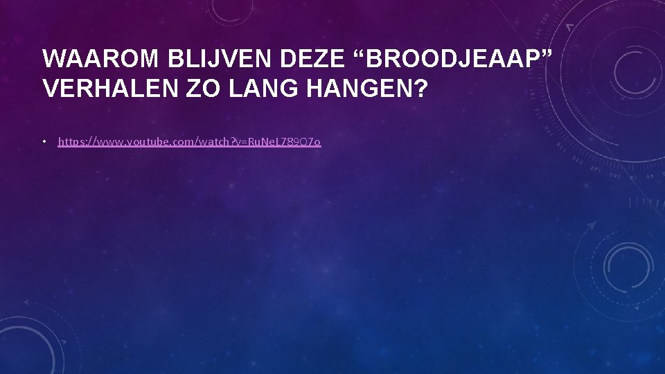 WAAROM BLIJVEN DEZE “BROODJEAAP” VERHALEN ZO LANG HANGEN? • https: //www. youtube. com/watch? v=Ru.