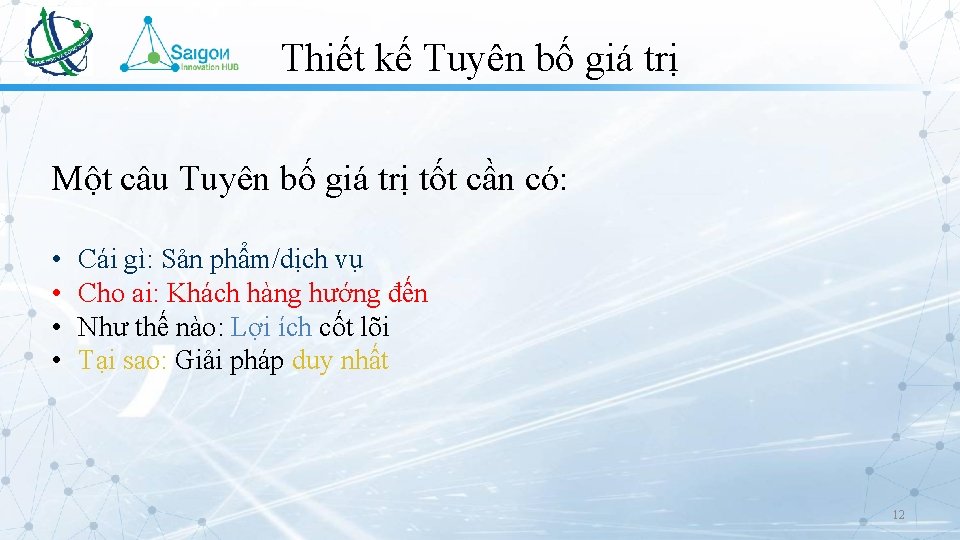 Thiết kế Tuyên bố giá trị Một câu Tuyên bố giá trị tốt cần