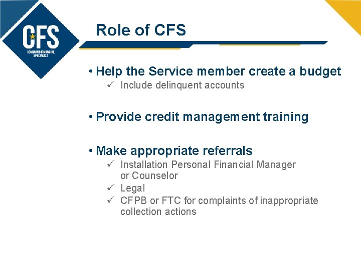 CFS 11 Your Credit and Your Clearance Military