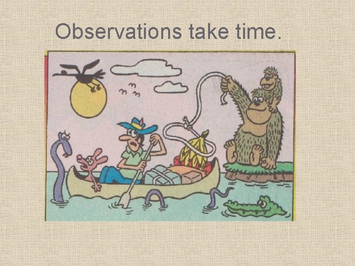 Observations take time. 