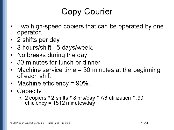 Copy Courier • Two high-speed copiers that can be operated by one operator. •