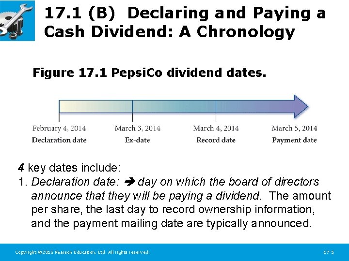 17. 1 (B) Declaring and Paying a Cash Dividend: A Chronology Figure 17. 1